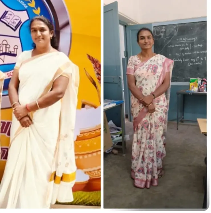 Ms. Vidhya before and after transformation