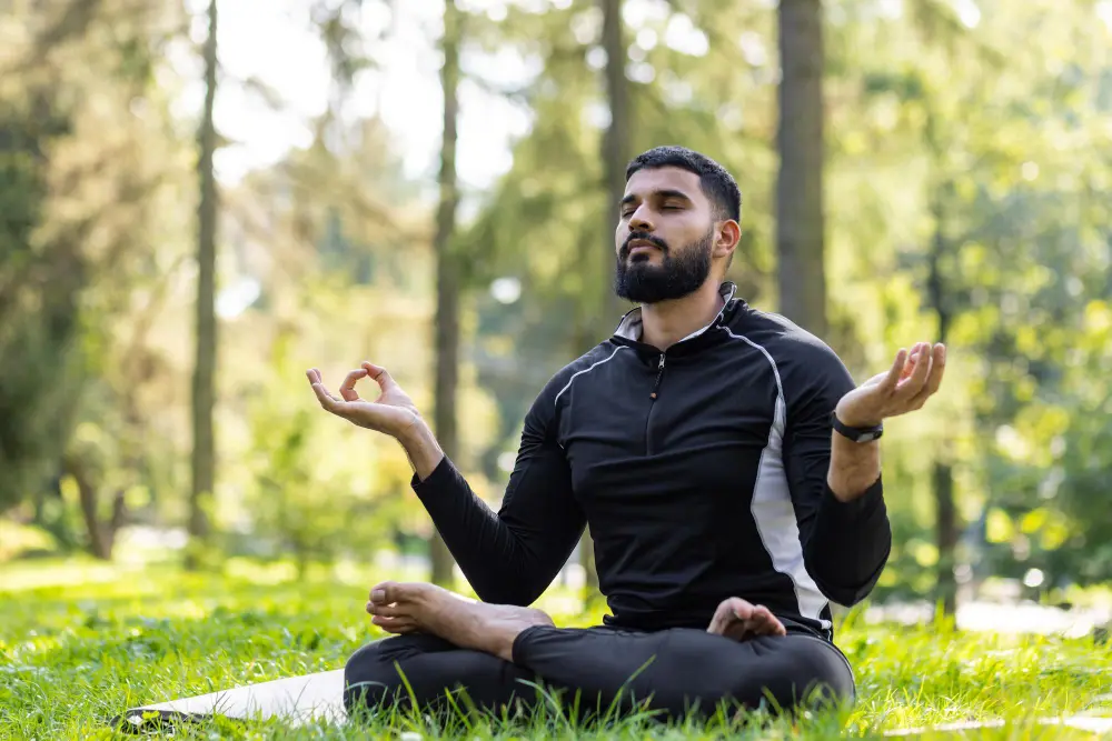 Online yoga class at home